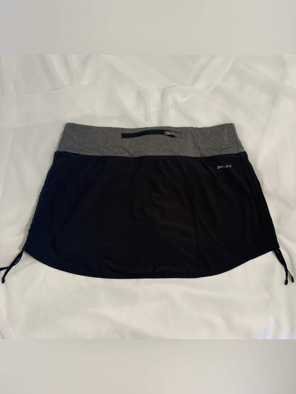 Nike Black Skort with Gray Waistband and Subtle Swoosh - Picture 2 of 3